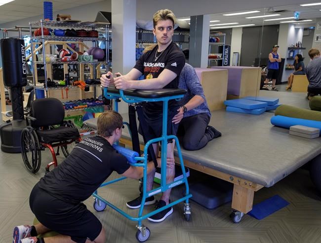 'A lot more vigorous:' Paralyzed Humboldt Bronco in third period with new physio | iNFOnews.ca