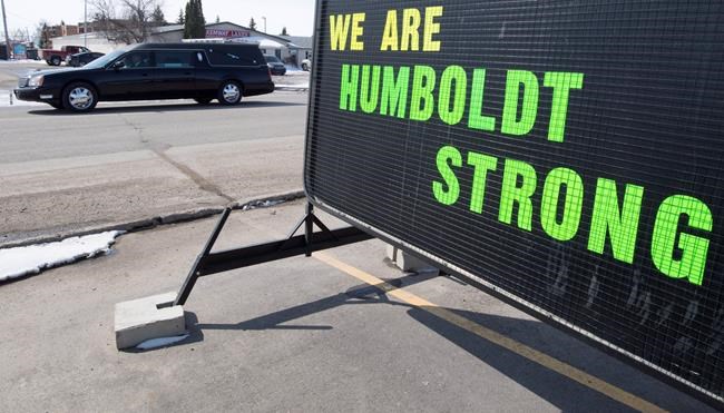 'Go Broncos Go:' Cheers and tears at funeral for 'underdog' killed in bus crash | iNFOnews.ca