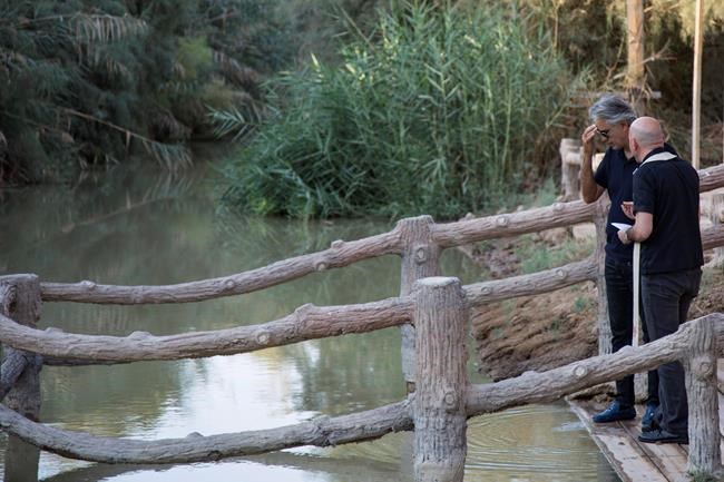 Andrea Bocelli prays at Jordan River site of Jesus' baptism | iNFOnews.ca Andrea Bocelli prays at Jordan River site of Jesus' baptism | iNFOnews.ca