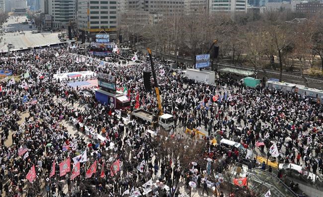 SKorean supporters of arrested ex-president protest in Seoul | iNFOnews.ca