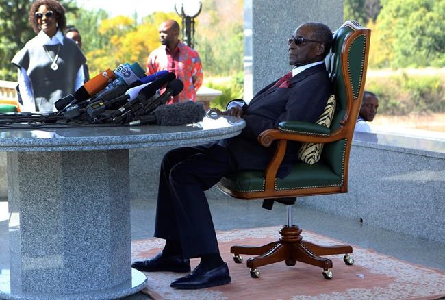 Zimbabwe's Mugabe no longer able to walk, president says | iNFOnews.ca