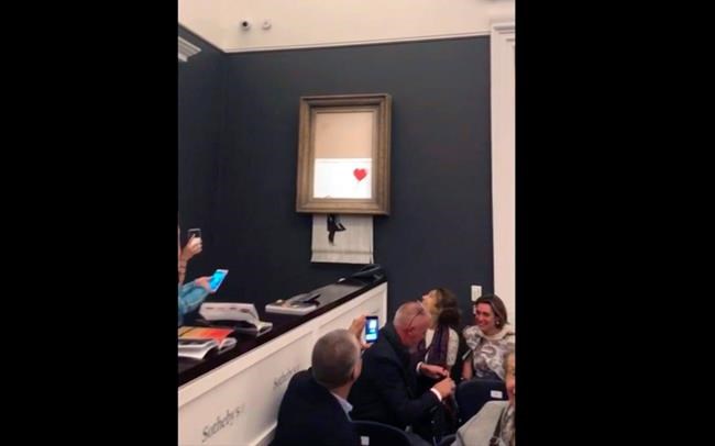 Banksy posts video saying incomplete shredding a malfunction | iNFOnews.ca