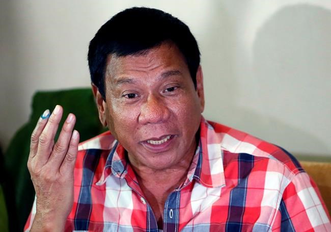 Duterte asks US on sea feud with China, 'Are you with us?' | iNFOnews.ca
