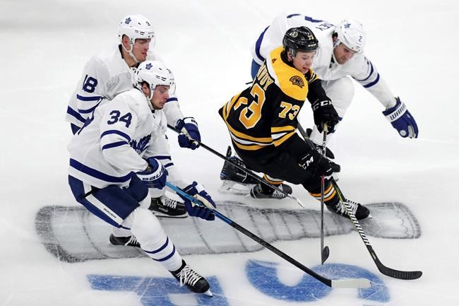 Mitch Marner scores twice as Maple Leafs down Bruins 4-1 in Game 1 | iNFOnews.ca