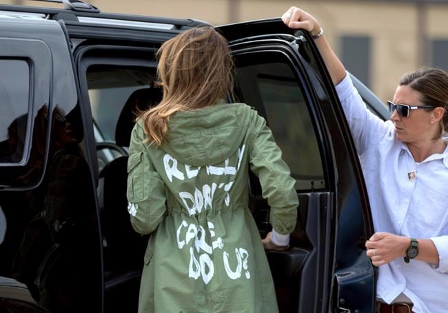 Melania Trump dons 'I really don't care, do u?' jacket | iNFOnews.ca