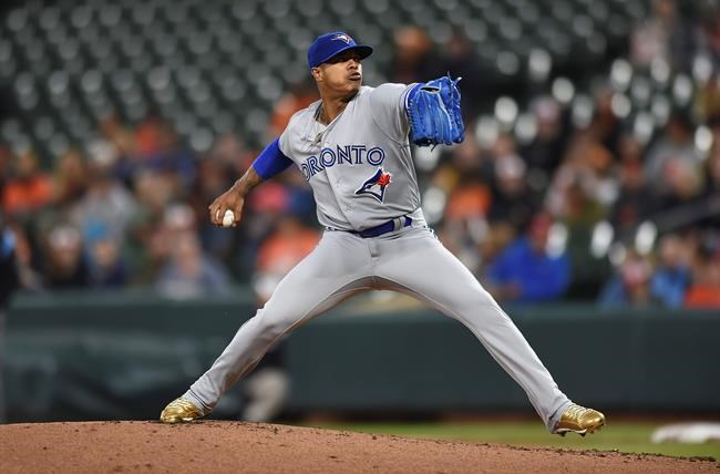 Blue Jays pitcher Stroman hit in arm with line drive | iNFOnews.ca Blue Jays pitcher Stroman hit in arm with line drive | iNFOnews.ca