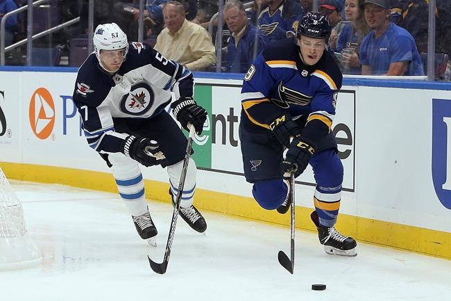 Laine scores, Hellebuyck makes 41 saves, Jets beat Blues 5-1 | iNFOnews.ca Laine scores, Hellebuyck makes 41 saves, Jets beat Blues 5-1 | iNFOnews.ca