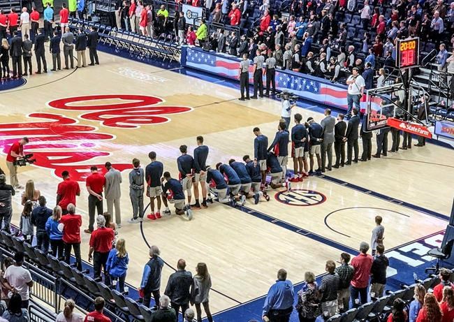 Ole Miss players kneel in response to Confederacy rally | iNFOnews.ca