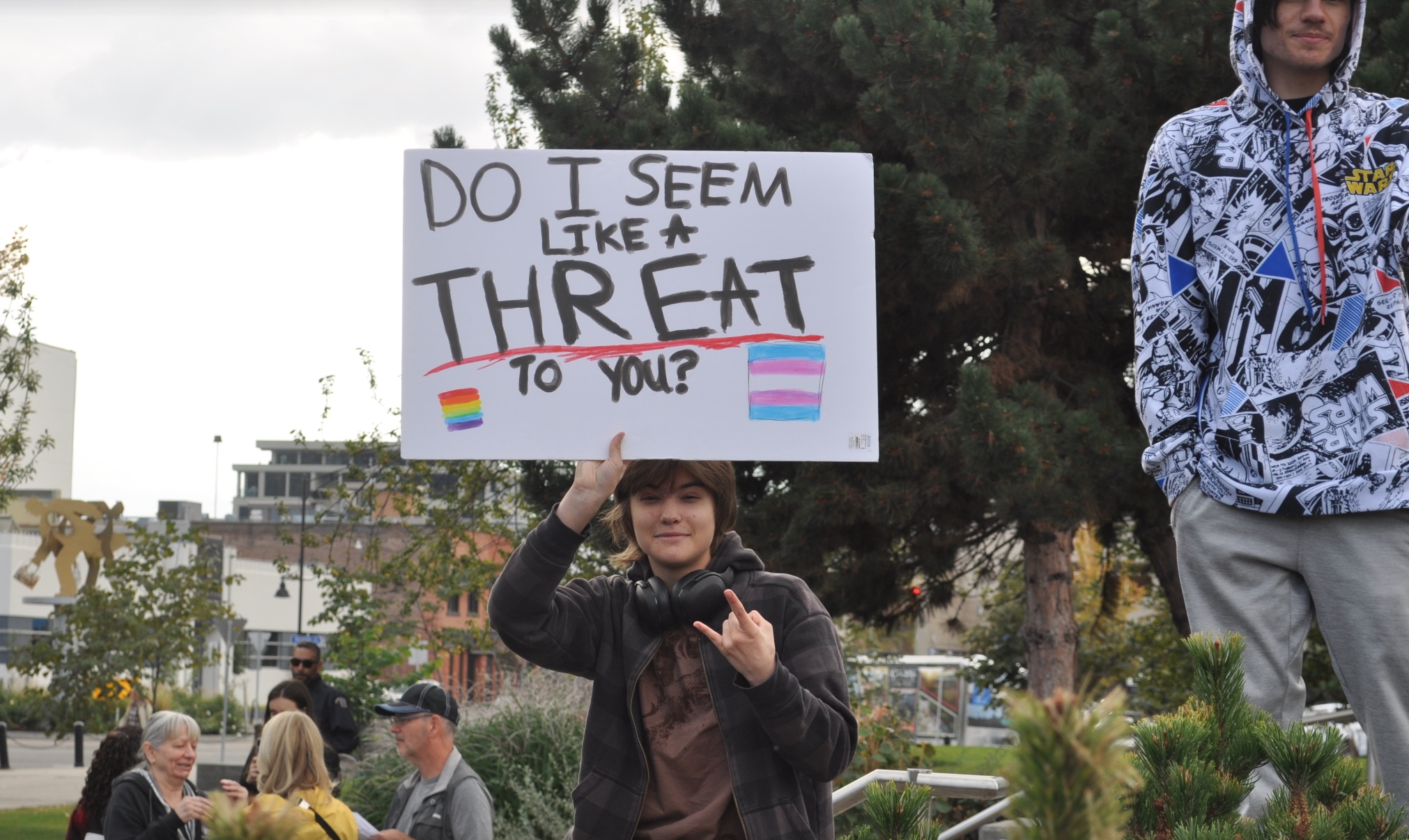 'No place for hate': Anti-LGBTQ+ protesters met with vocal counter demonstrators in Kelowna, Kamloops | iNFOnews.ca