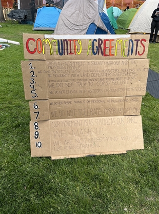 Pro-Palestine activists set up camp at UBCO | iNFOnews.ca
