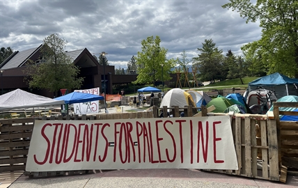 Pro-Palestine activists set up camp at UBCO | iNFOnews.ca