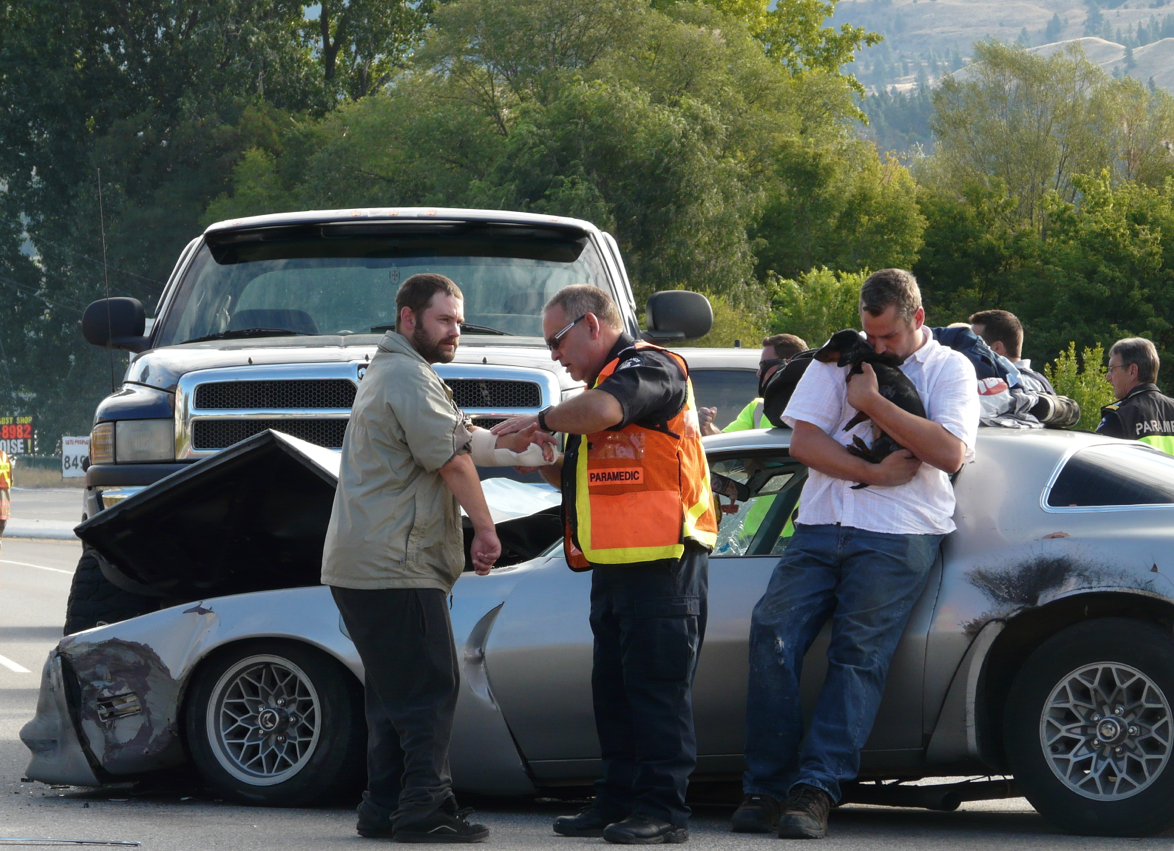 Lake Country car crash; humans and dachshund avoid serious injuries | iNFOnews.ca