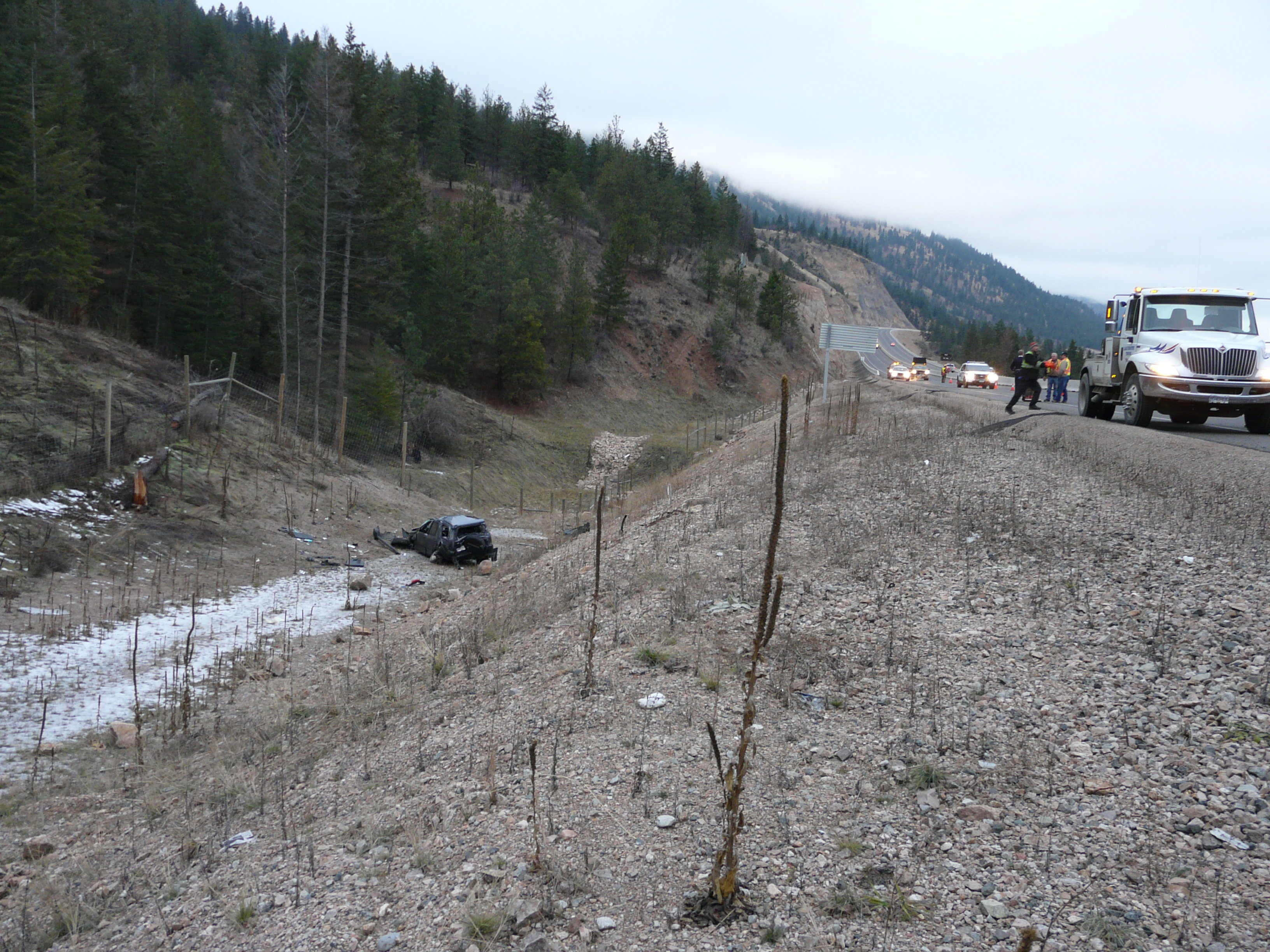 Crash on Highway 97 in Lake Country sends two to hospital | iNFOnews.ca