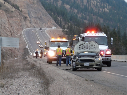 Crash on Highway 97 in Lake Country sends two to hospital | iNFOnews.ca