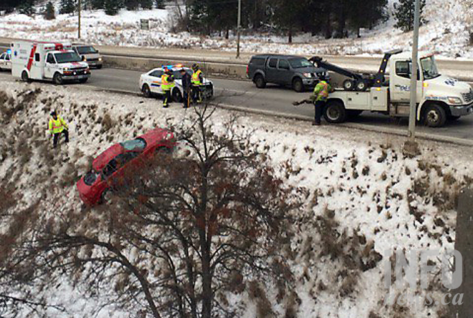 Driver rolls car down 30' embankment on New Year's day | iNFOnews.ca