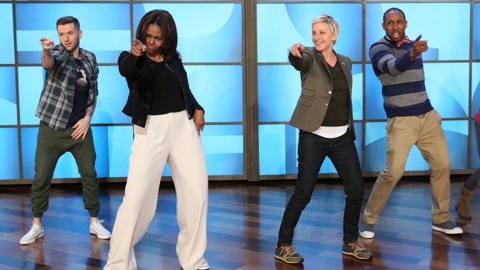 Michelle Obama, Ellen DeGeneres perform dance to be taught at White House Easter Egg Roll | iNFOnews.ca Michelle Obama, Ellen DeGeneres perform dance to be taught at White House Easter Egg Roll | iNFOnews.ca