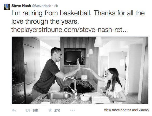 Canadian Steve Nash announces his basketball retirement on Twitter | iNFOnews.ca Canadian Steve Nash announces his basketball retirement on Twitter | iNFOnews.ca