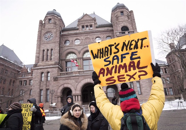 Hundreds of kids stay home to protest Ontario's new sex-ed curriculum | iNFOnews.ca