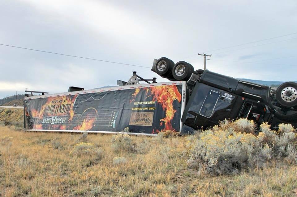 UPDATE: Semi carrying equipment for Jason Aldean tour flips near Kamloops; Prince George concert rescheduled | iNFOnews.ca UPDATE: Semi carrying equipment for Jason Aldean tour flips near Kamloops; Prince George concert rescheduled | iNFOnews.ca
