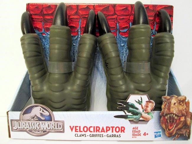 Dinosaur claws and quick-folding trampoline make consumer group's list of dangerous toys | iNFOnews.ca