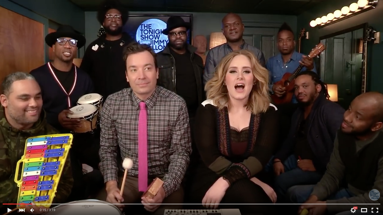 TRENDING NOW: Adele and Jimmy Fallon rock out with classroom instruments | iNFOnews.ca