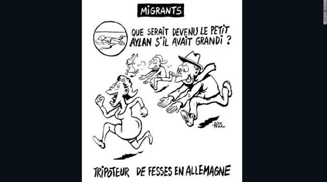 Cartoon of dead Syrian toddler in controversial French newspaper draws outrage | iNFOnews.ca Cartoon of dead Syrian toddler in controversial French newspaper draws outrage | iNFOnews.ca
