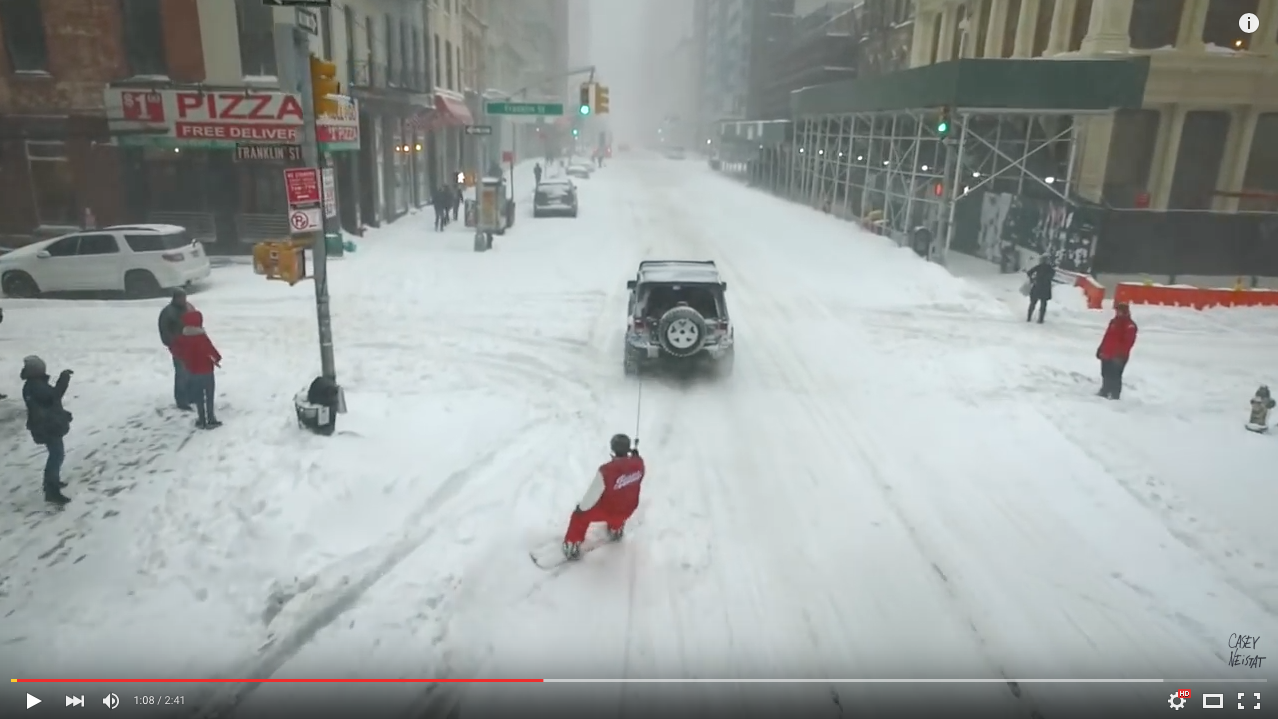 TRENDING NOW: Snowboarding in Manhattan | iNFOnews.ca