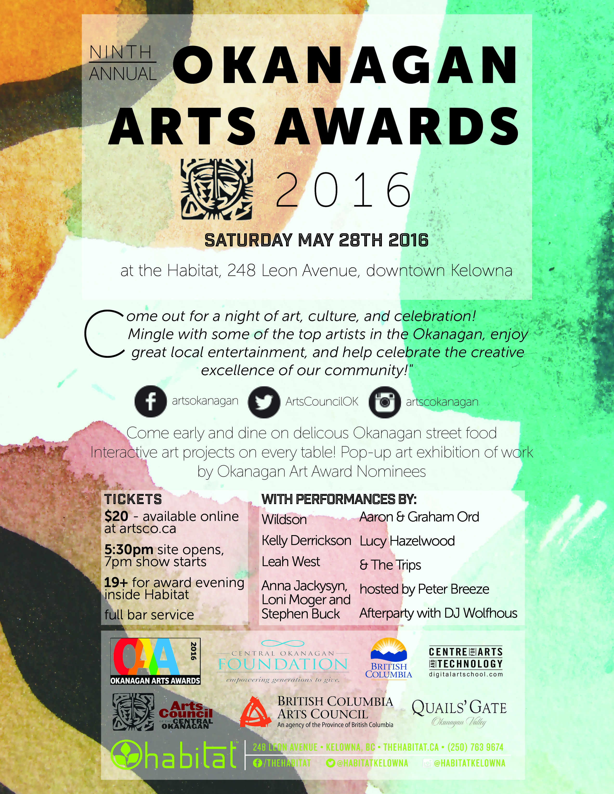 Announcing the 36 finalists for the 9th Okanagan Arts Awards | iNFOnews.ca
