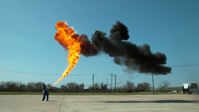 TRENDING NOW: 50 foot flamethrower in slow motion | iNFOnews.ca