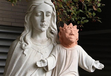 Stolen head from statue of Christ is returned, orange replacement removed | iNFOnews.ca