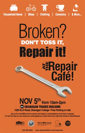 Repair Cafe returns to Kelowna | iNFOnews.ca