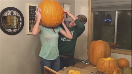 TRENDING NOW: Girl gets head stuck inside a pumpkin | iNFOnews.ca