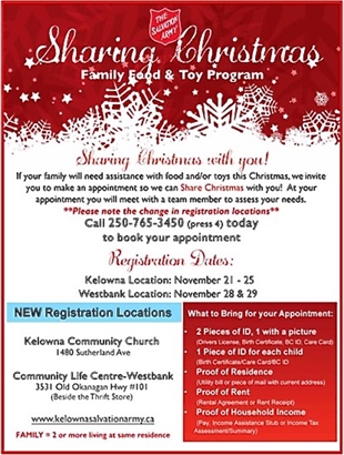 Registration Now Open for The Salvation Army Sharing Christmas Food & Toy Program | iNFOnews.ca Registration Now Open for The Salvation Army Sharing Christmas Food & Toy Program | iNFOnews.ca