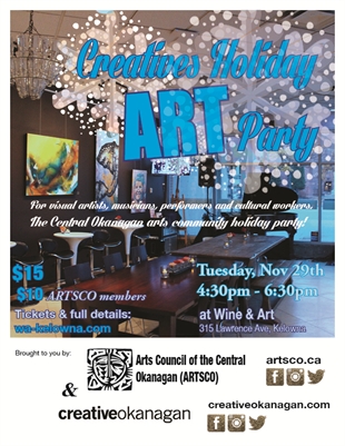 Creatives holiday ART party presented by ARTSCO and Creative Okanagan | iNFOnews.ca