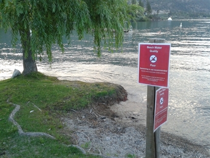 Swimming not recommended at Lake Country beach | iNFOnews.ca
