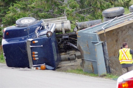Dump truck loses load on Gregory Road | iNFOnews.ca