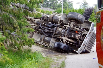 Dump truck loses load on Gregory Road | iNFOnews.ca