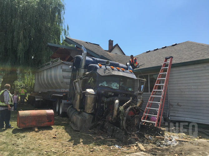 Early morning wake up call for Armstrong couple as semi careens into home | iNFOnews.ca Early morning wake up call for Armstrong couple as semi careens into home | iNFOnews.ca