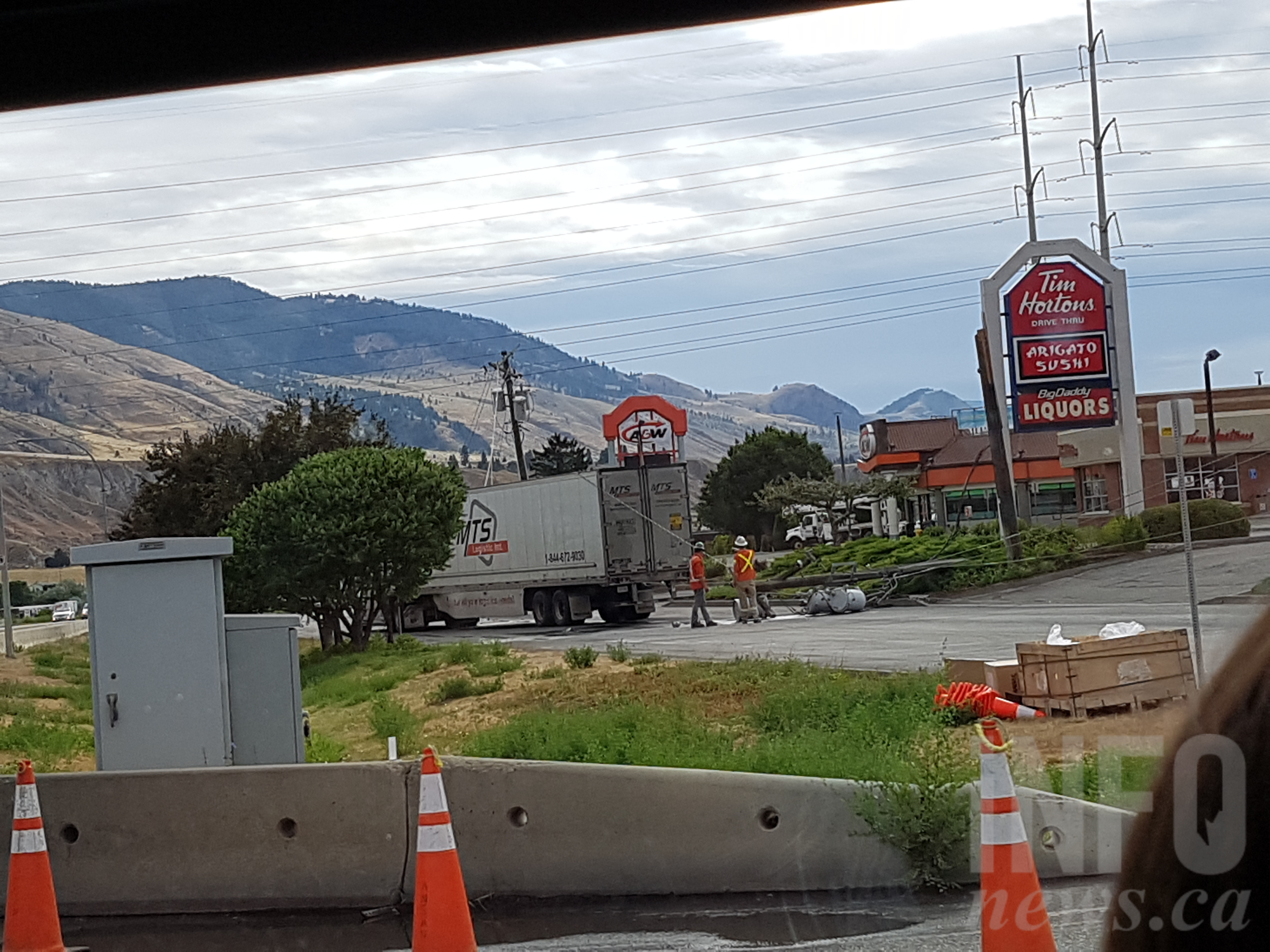 Truck takes out several power poles in Valleyview | iNFOnews.ca Truck takes out several power poles in Valleyview | iNFOnews.ca