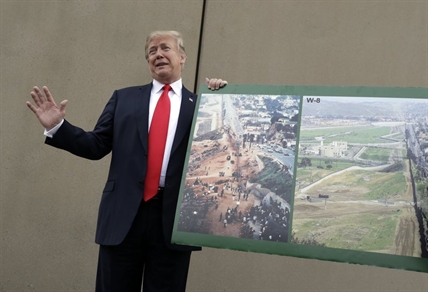 Trump views designs for border wall while bashing California | iNFOnews.ca