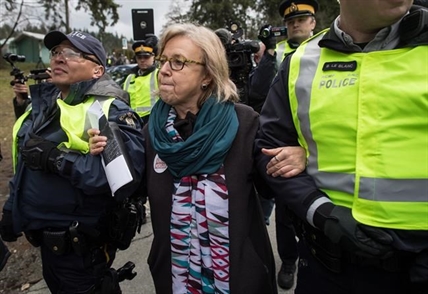 Green Leader Elizabeth May gets $1,500 fine for contempt in pipeline arrest | iNFOnews.ca