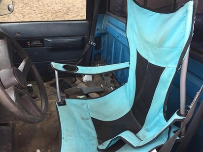 Driver was operating pickup truck while seated in folding lawn chair, police allege | iNFOnews.ca