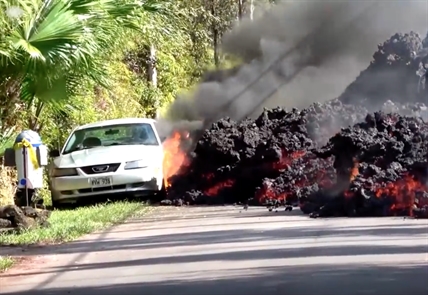 TRENDING NOW: Watch volcanic lava consume a car | iNFOnews.ca