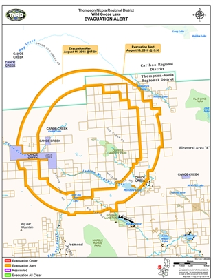 Wild Goose Lake wildfire forces evacuation order expands alert | iNFOnews.ca