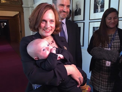 B.C. energy minister Michelle Mungall takes seat in legislature with baby Zavier | iNFOnews.ca B.C. energy minister Michelle Mungall takes seat in legislature with baby Zavier | iNFOnews.ca