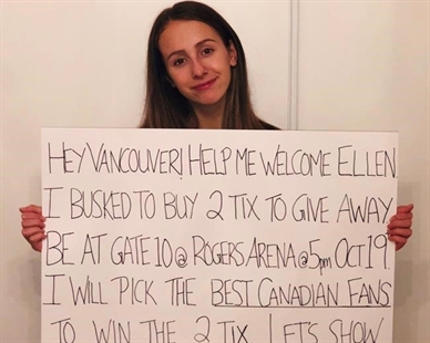 B.C. teen gives away tickets to Ellen Degeneres show, plans O Canada welcome | iNFOnews.ca B.C. teen gives away tickets to Ellen Degeneres show, plans O Canada welcome | iNFOnews.ca