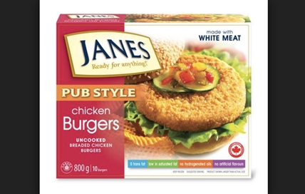 Janes chicken burgers recalled due to possible Salmonella contamination | iNFOnews.ca