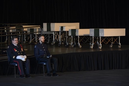 Grieving parents at funeral of seven young fire victims receive outpour of support | iNFOnews.ca