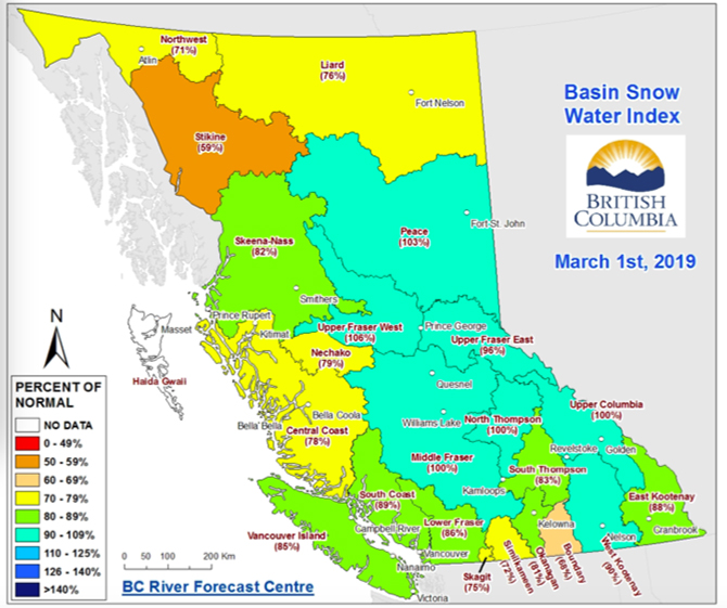 Snowpack levels in Southern Interior not adding to flooding concerns | iNFOnews.ca Snowpack levels in Southern Interior not adding to flooding concerns | iNFOnews.ca