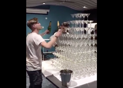 TRENDING NOW: Champagne tower comes tumbling down | iNFOnews.ca TRENDING NOW: Champagne tower comes tumbling down | iNFOnews.ca